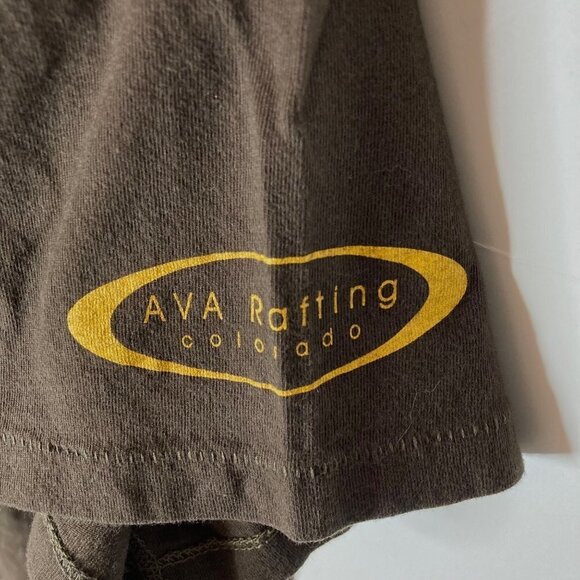 Artcotic May the Float Be You Shirt Brown Sz XL Rafting‎ Kayak Canoe Colorado - Picture 3 of 10
